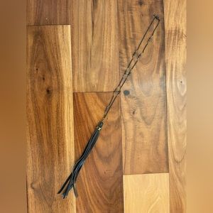 Leather and beaded necklace